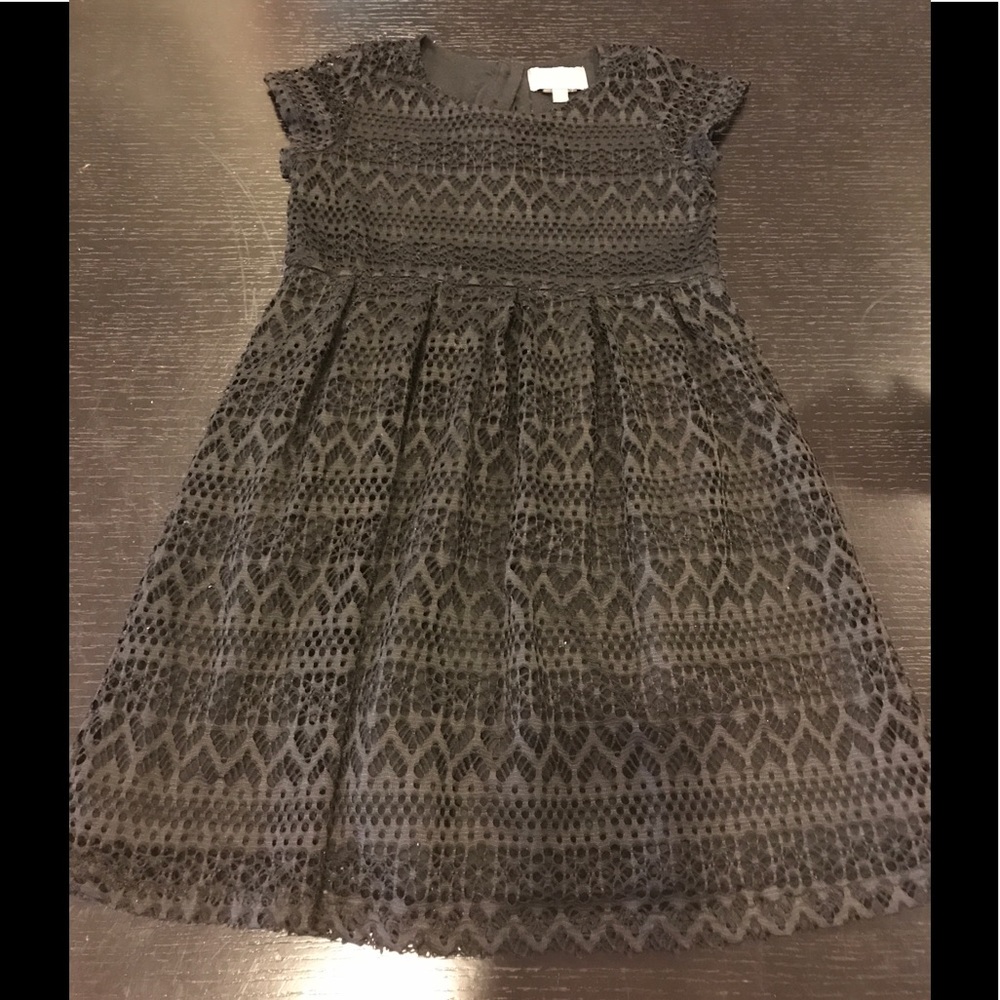 Creamie Girl’s Black Lace Dress